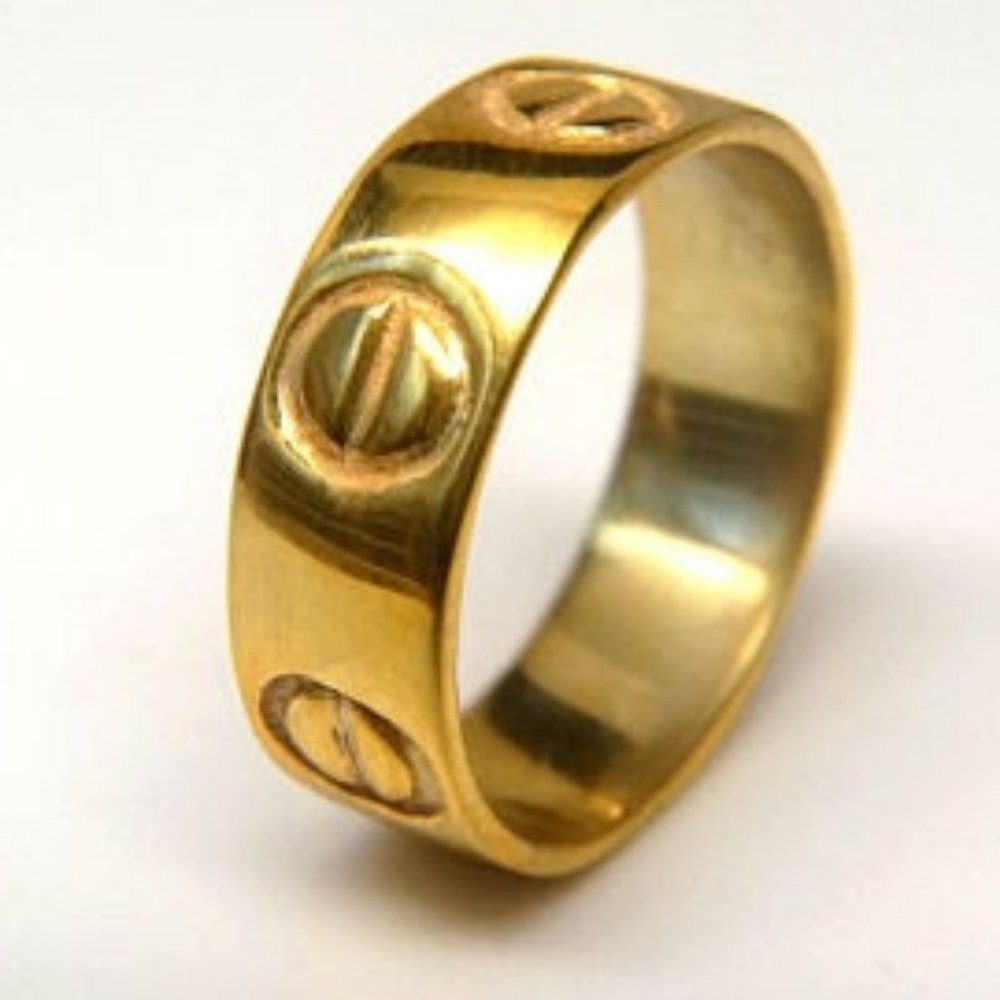 Gold Vermeil Ring, Love Ring, Handmade